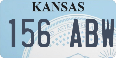 KS license plate 156ABW