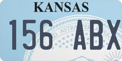 KS license plate 156ABX