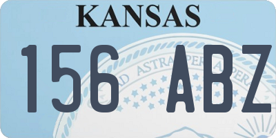 KS license plate 156ABZ