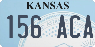 KS license plate 156ACA