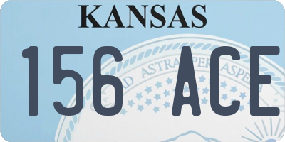 KS license plate 156ACE