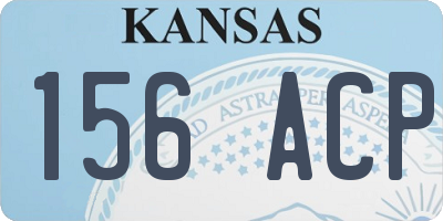 KS license plate 156ACP