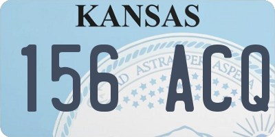 KS license plate 156ACQ