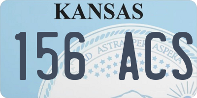 KS license plate 156ACS