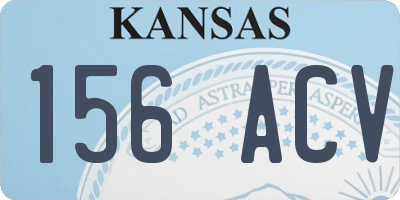 KS license plate 156ACV