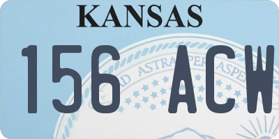 KS license plate 156ACW