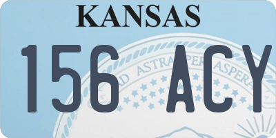 KS license plate 156ACY