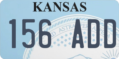 KS license plate 156ADD