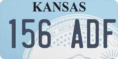 KS license plate 156ADF