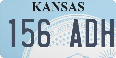 KS license plate 156ADH