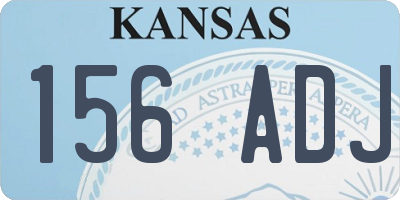 KS license plate 156ADJ