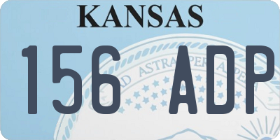 KS license plate 156ADP