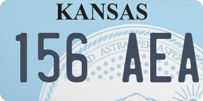 KS license plate 156AEA