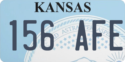 KS license plate 156AFE