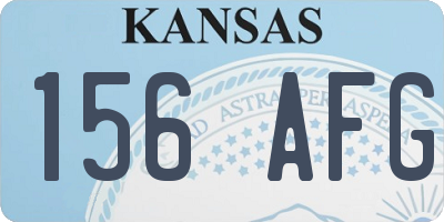KS license plate 156AFG