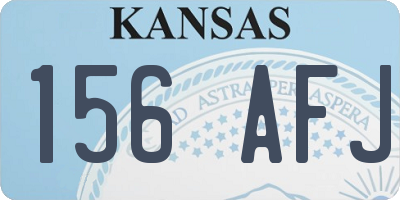 KS license plate 156AFJ