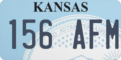 KS license plate 156AFM