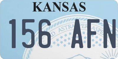 KS license plate 156AFN