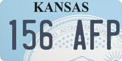KS license plate 156AFP