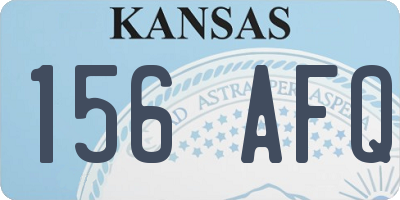 KS license plate 156AFQ