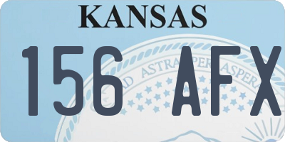 KS license plate 156AFX