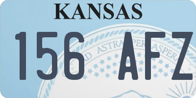 KS license plate 156AFZ