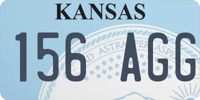 KS license plate 156AGG