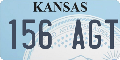 KS license plate 156AGT