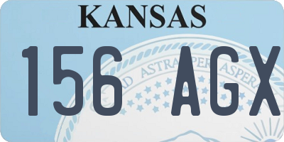 KS license plate 156AGX