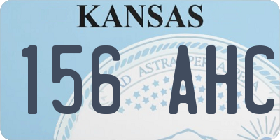 KS license plate 156AHC