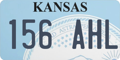 KS license plate 156AHL