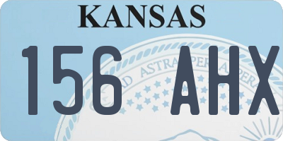 KS license plate 156AHX