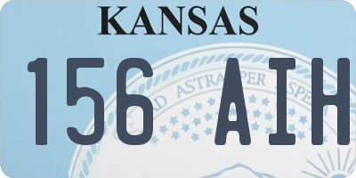 KS license plate 156AIH
