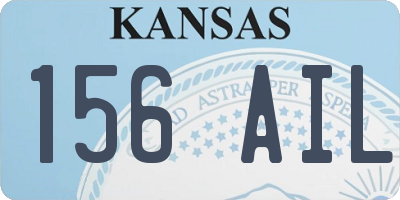 KS license plate 156AIL