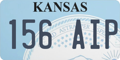 KS license plate 156AIP