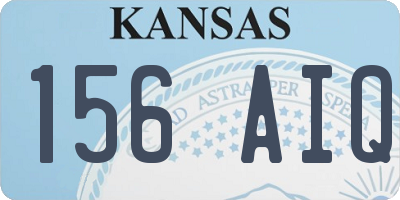 KS license plate 156AIQ