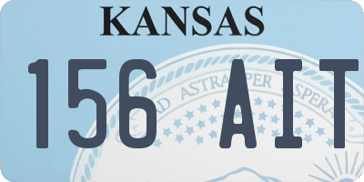 KS license plate 156AIT