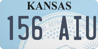 KS license plate 156AIU