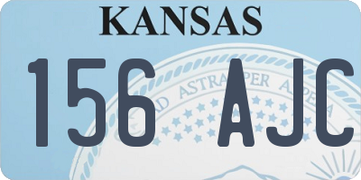 KS license plate 156AJC