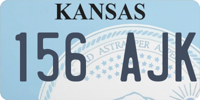 KS license plate 156AJK
