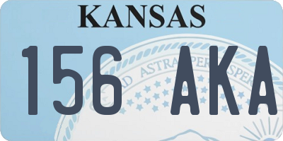 KS license plate 156AKA