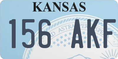 KS license plate 156AKF