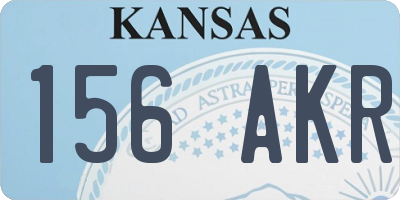 KS license plate 156AKR