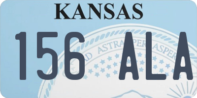KS license plate 156ALA