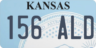 KS license plate 156ALD