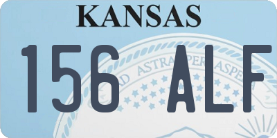 KS license plate 156ALF