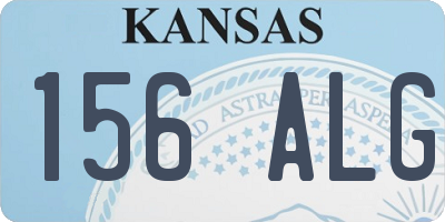 KS license plate 156ALG