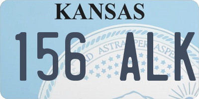 KS license plate 156ALK