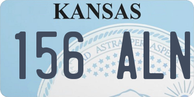 KS license plate 156ALN