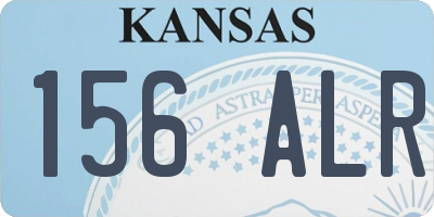 KS license plate 156ALR